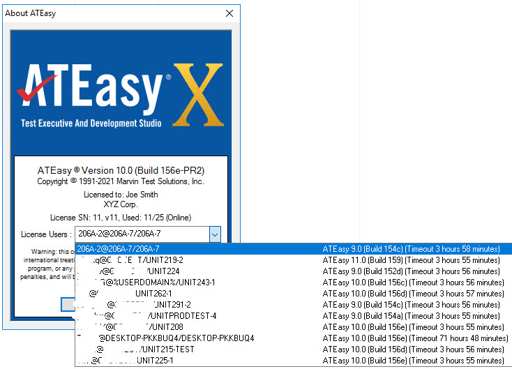 ATEasy License Server - Users and Licenses ATEasy License Server - Users and Licenses